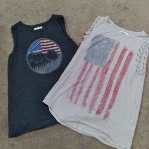 Maurices Brand Americana Braided Sleeve Tanks